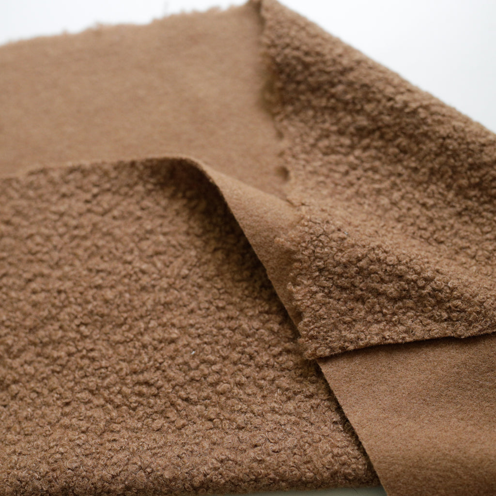 Bambi Brown  Soft Wool-Feel Bouclé Fabric – Fat Quarter