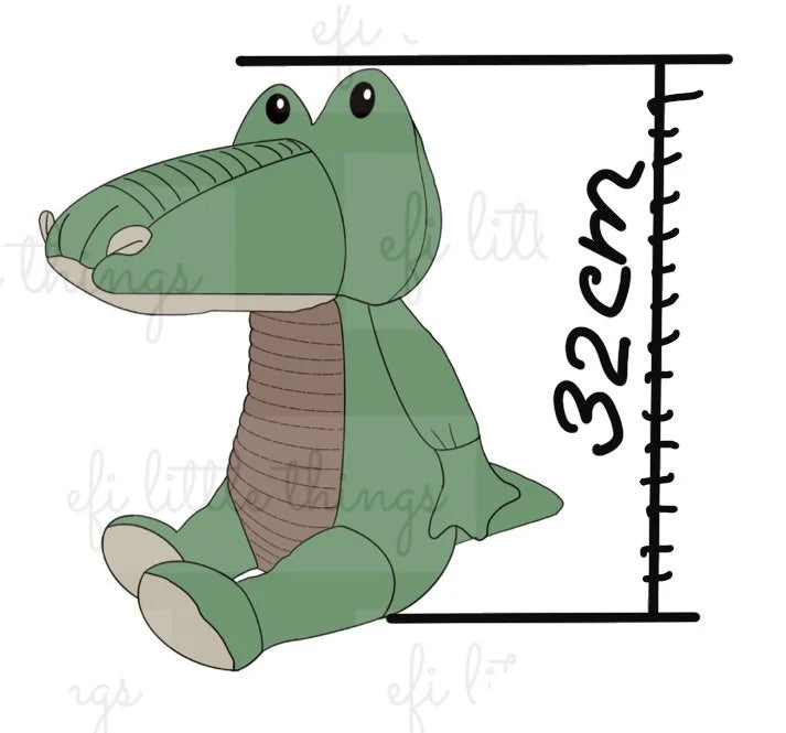 Alligator / Crocodile Sewing Pattern & Tutorial | 32 cm Soft Toy