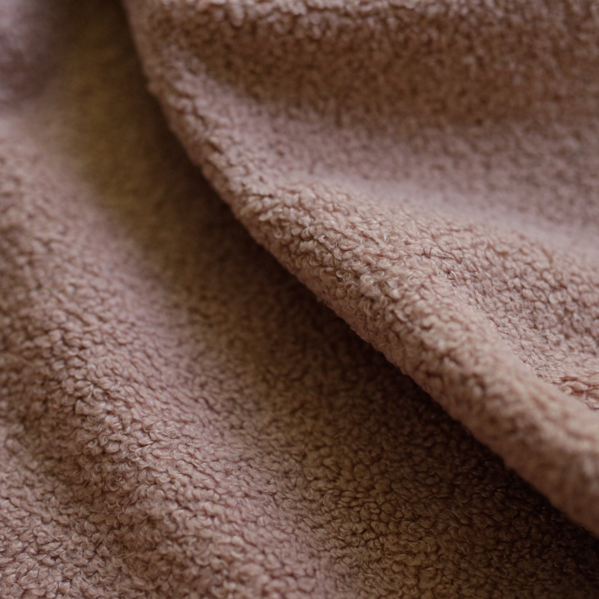 Powder Pink Soft Wool-Feel Bouclé Fabric – Fat Quarter