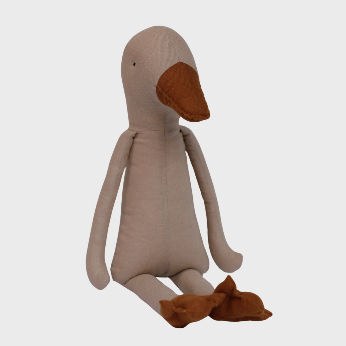 Goose toy 55 cm in red gingham pyjama