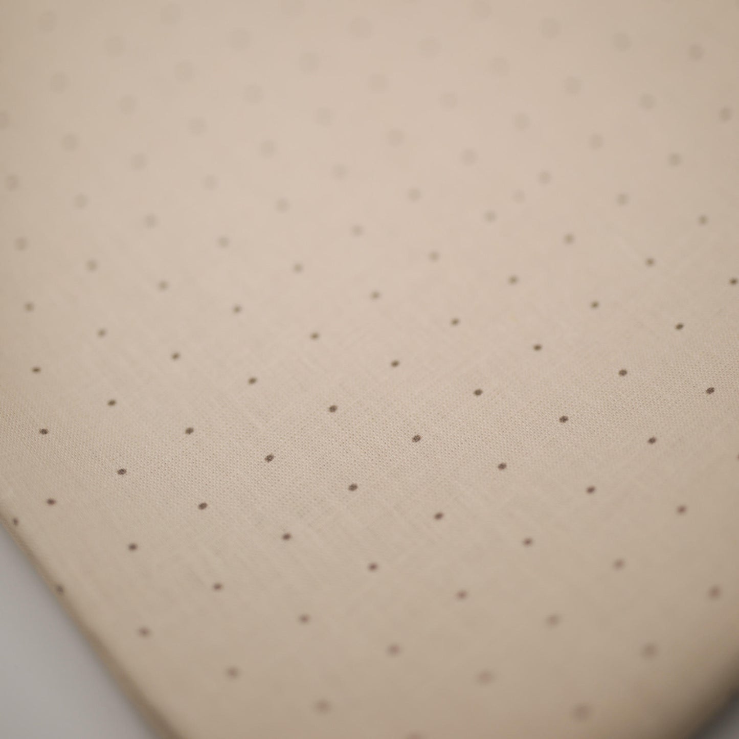 Tiny polka dot on subtle sand 100% linen fabric 004