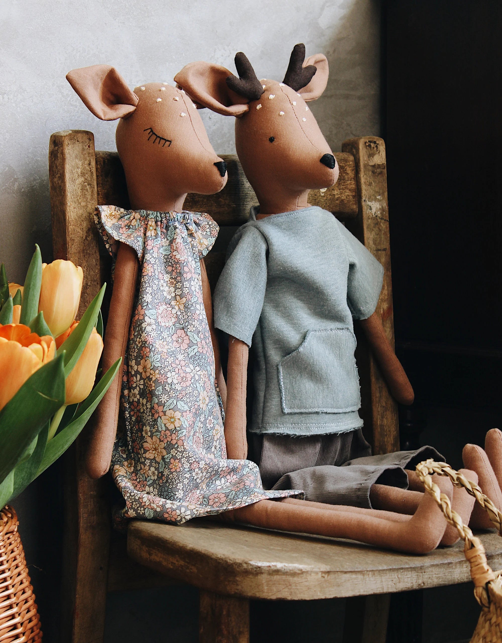 55 cm (22”) Fawn Deer Toy PDF Sewing Pattern and Tutorial