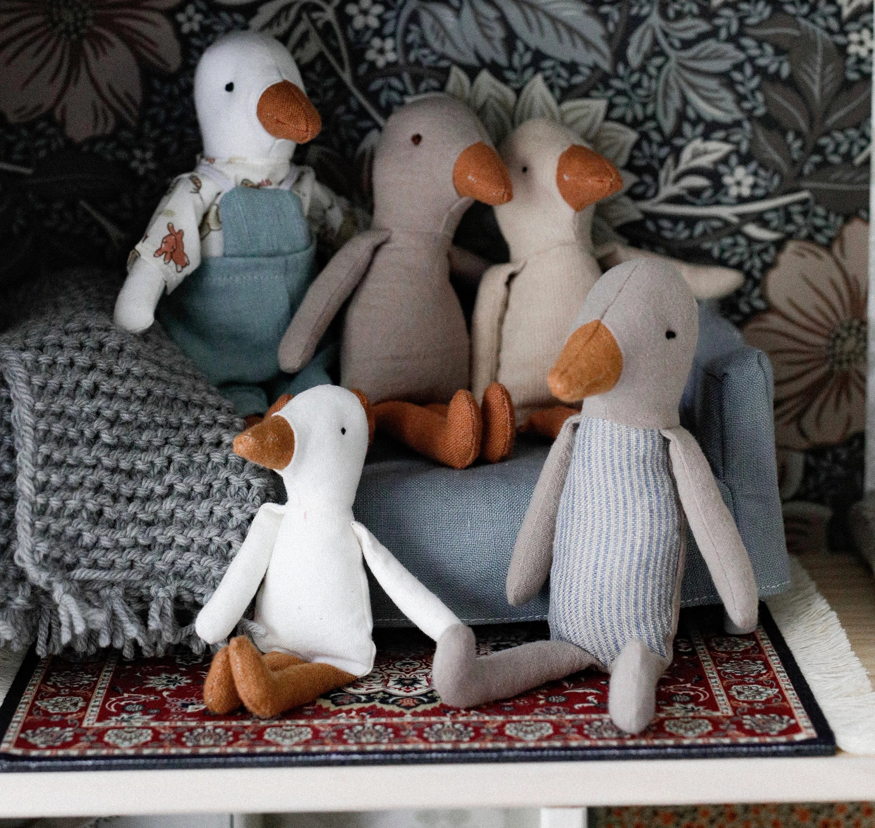 Mini Goose Sewing Pattern & Tutorial PDF – 18, 16, 13, 10 & 8 cm