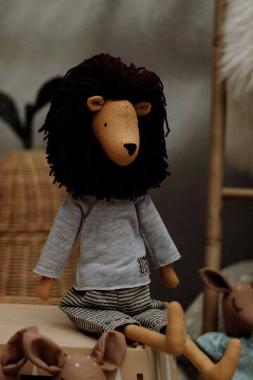 BEIGE MANE 55 cm Lion making kit without  any pattern or tutorial