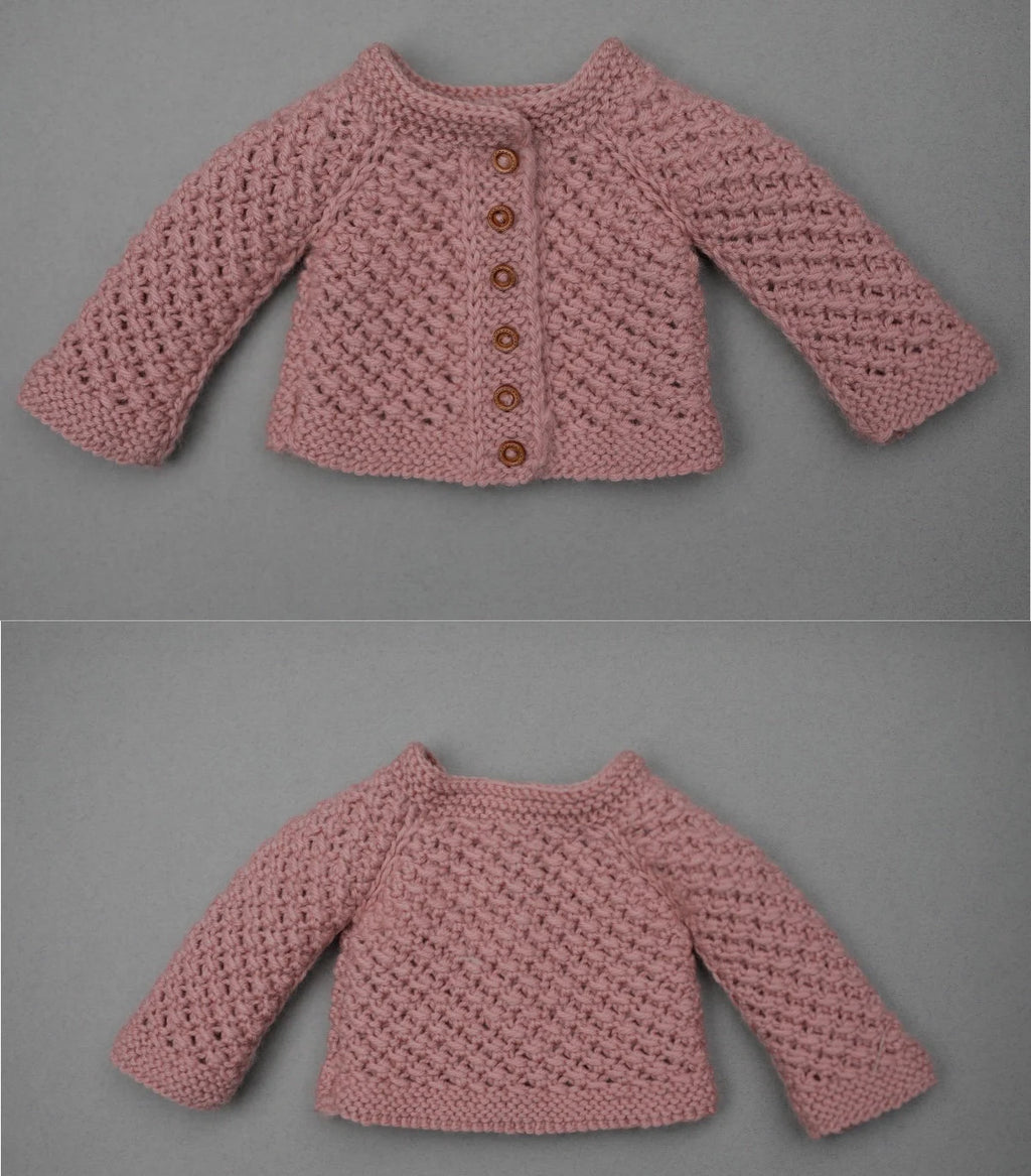 Knitted Cardigan Pattern PDF + Tutorial | Fits 55 cm EFI Friends Toys