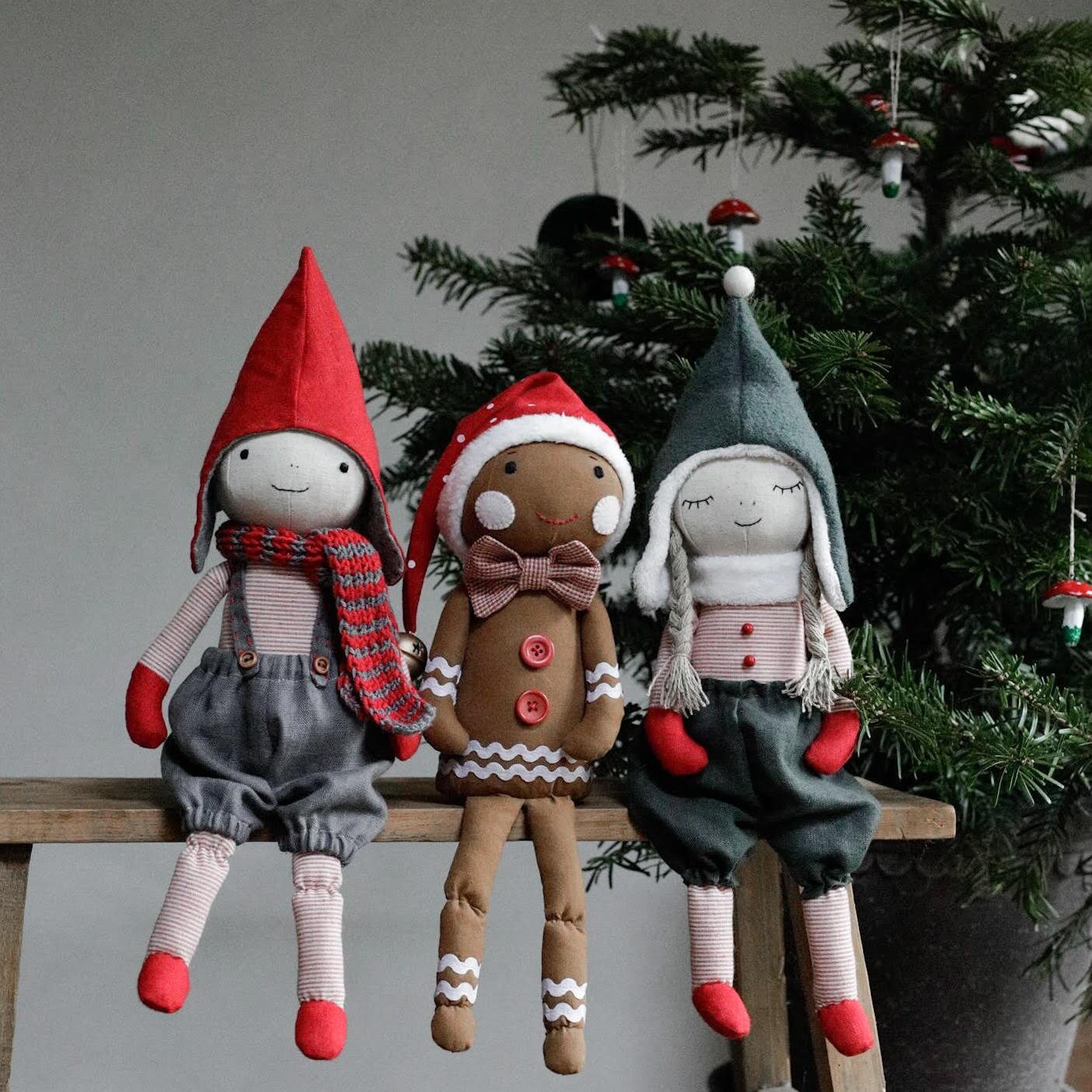 Christmas Buddies – Gingerbread & Elf/Pixie PDF Add-On Sewing Pattern & Tutorial