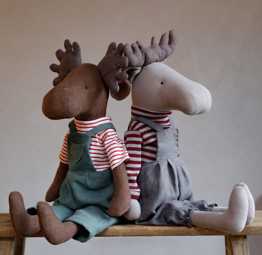 Moose Soft Toy Sewing Pattern PDF + Full Tutorial | EFI Friends | 55 cm Heirloom Toy