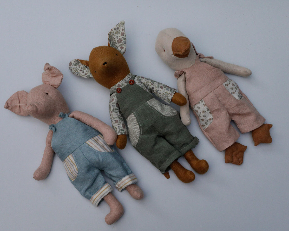 Dungarees Sewing Pattern PDF + Tutorial | Fits 55 cm & 30 cm EFI Friends Toys