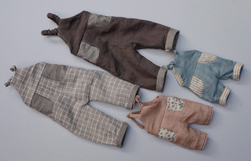 Dungarees Sewing Pattern PDF + Tutorial | Fits 55 cm & 30 cm EFI Friends Toys