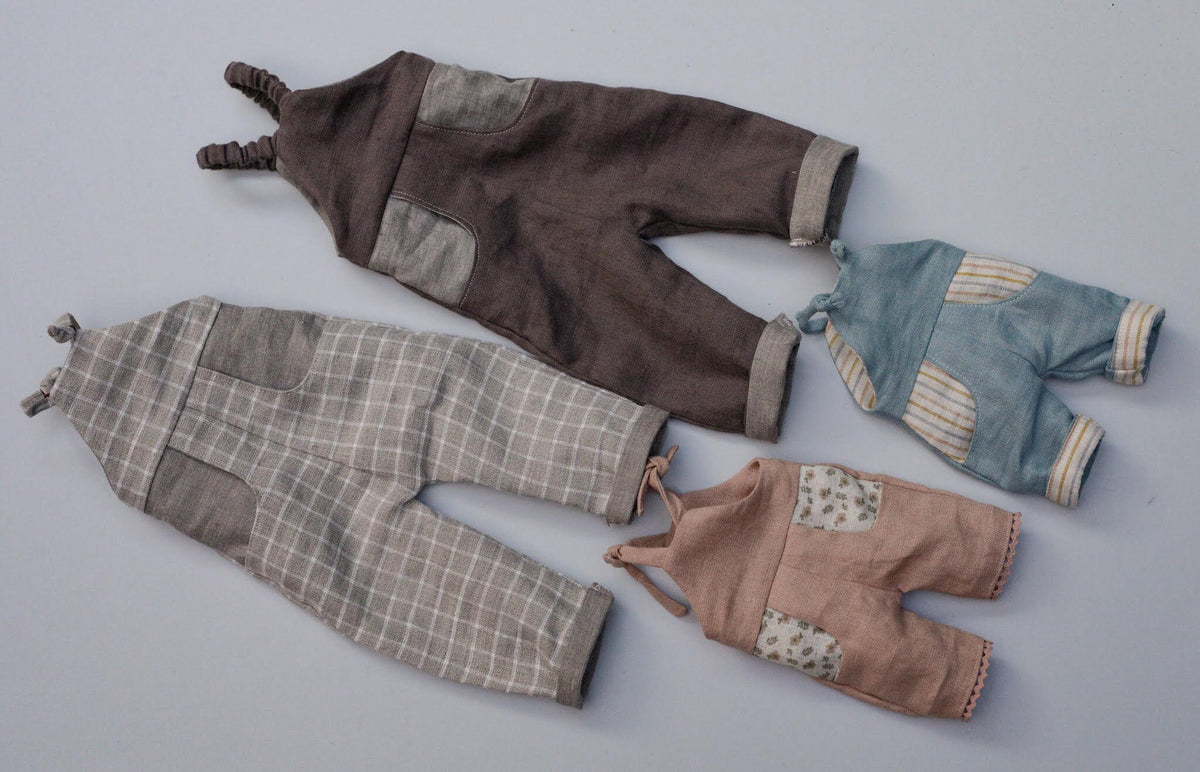 Dungarees Sewing Pattern PDF + Tutorial | Fits 55 cm & 30 cm EFI Friends Toys