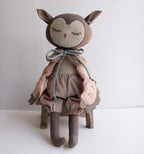 Miss Owl 41 cm Soft Toy – PDF Sewing Pattern & Tutorial + Outfit