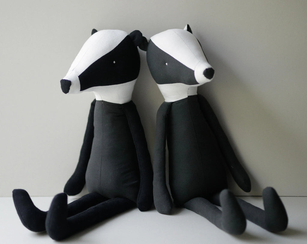 Badger Soft Toy Sewing Pattern PDF + Full Tutorial | EFI Friends | 55 cm Heirloom Toy