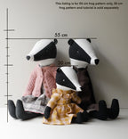 Badger Soft Toy Sewing Pattern PDF + Full Tutorial | EFI Friends | 55 cm Heirloom Toy