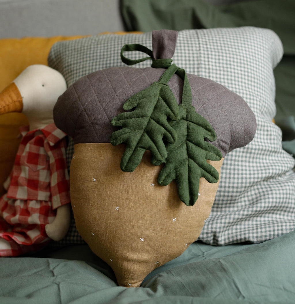 Acorn Cushion Sewing Pattern PDF + Tutorial | Beginner-Friendly Autumn Decor