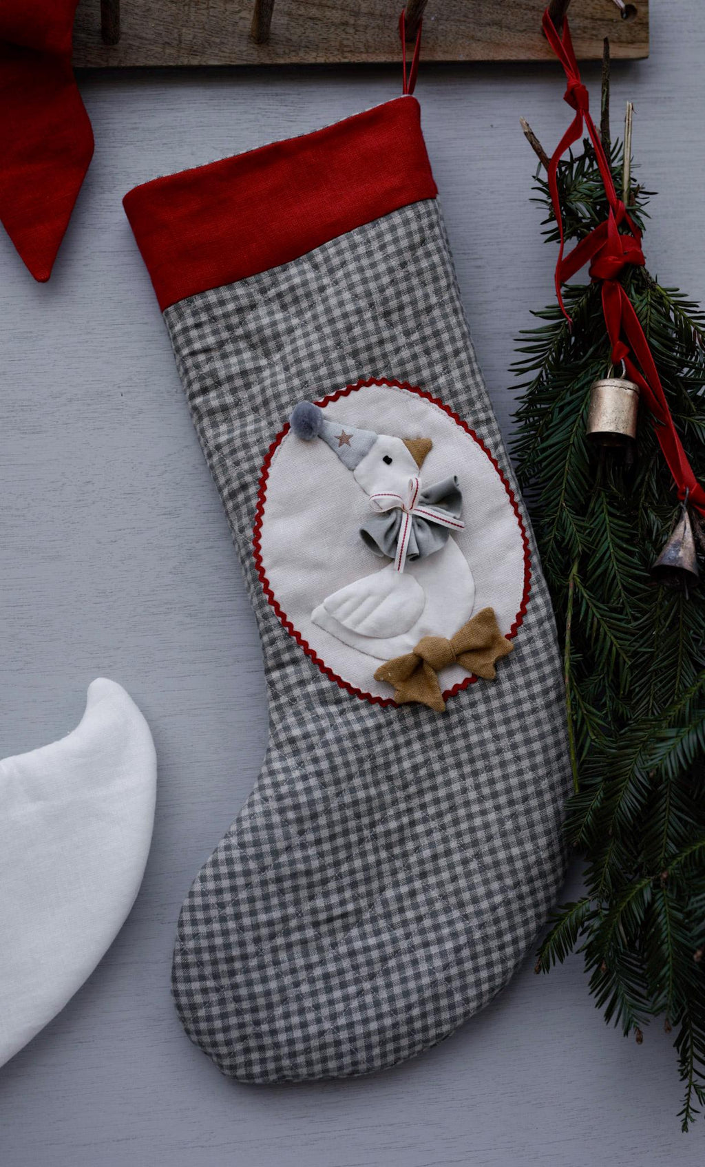 Stocking with Goose Applique sewing pattern and tutorial