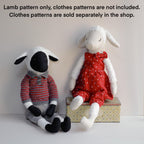Lamb Soft Toy Sewing Pattern PDF + Full Tutorial | EFI Friends | 55 cm Heirloom Toy