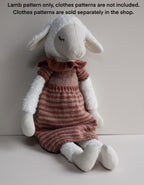 Lamb Soft Toy Sewing Pattern PDF + Full Tutorial | EFI Friends | 55 cm Heirloom Toy
