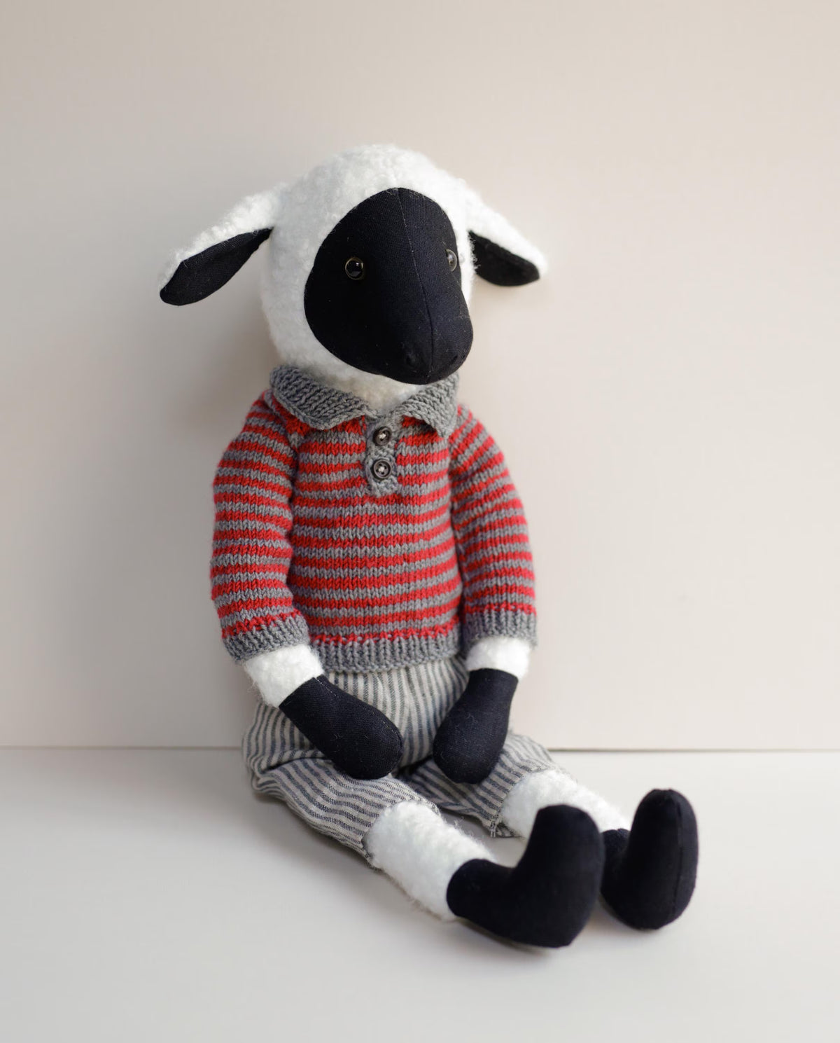 Lamb Soft Toy Sewing Pattern PDF + Full Tutorial | EFI Friends | 55 cm Heirloom Toy