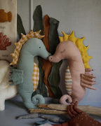 Seahorse family mama, papa and babies PDF sewing pattern and tutorial