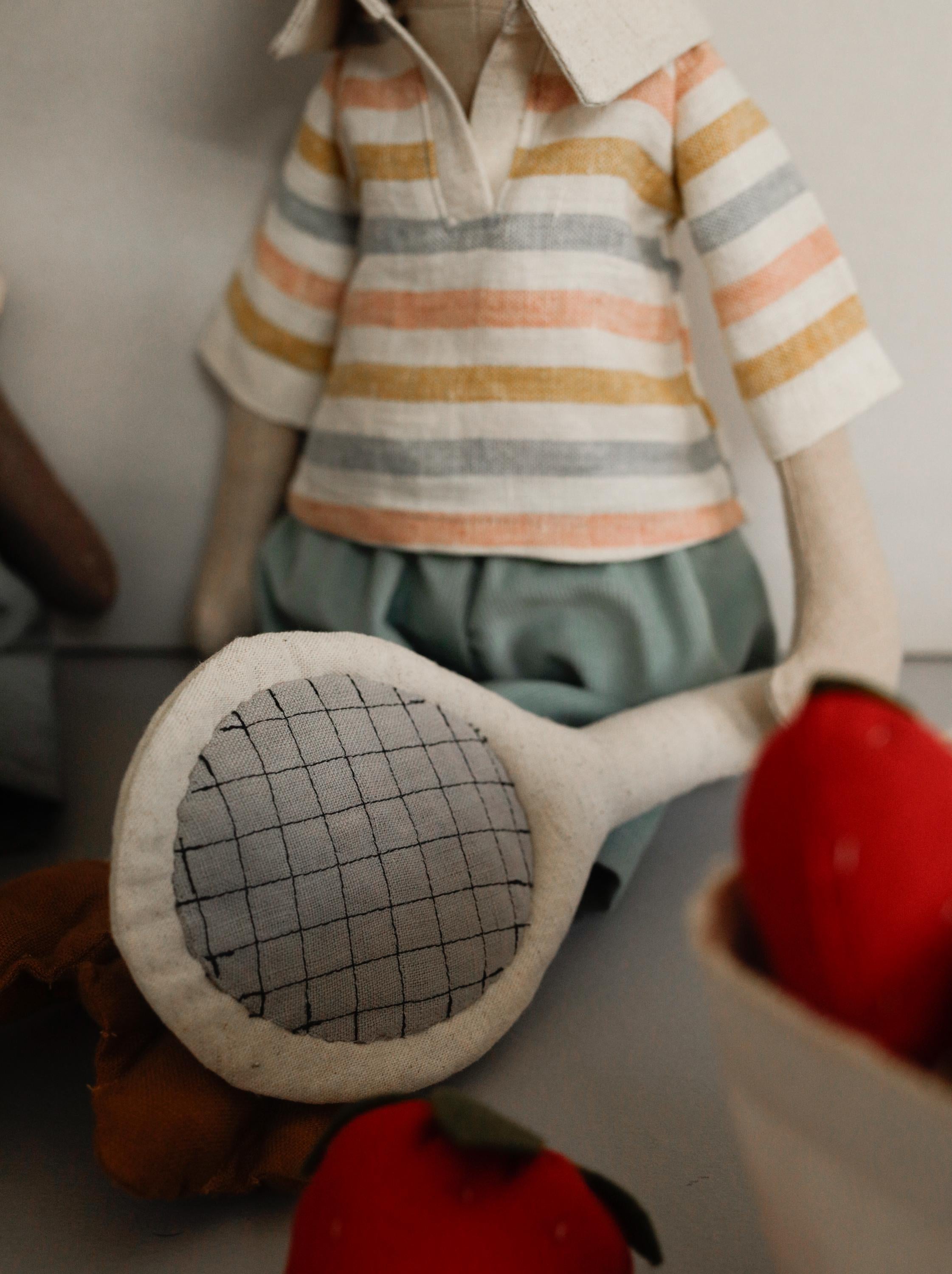 Tennis Set for 55 cm EFI Friends – Polo Shirt, Caps & Racket PDF Add-On Pattern & Video Tutorial