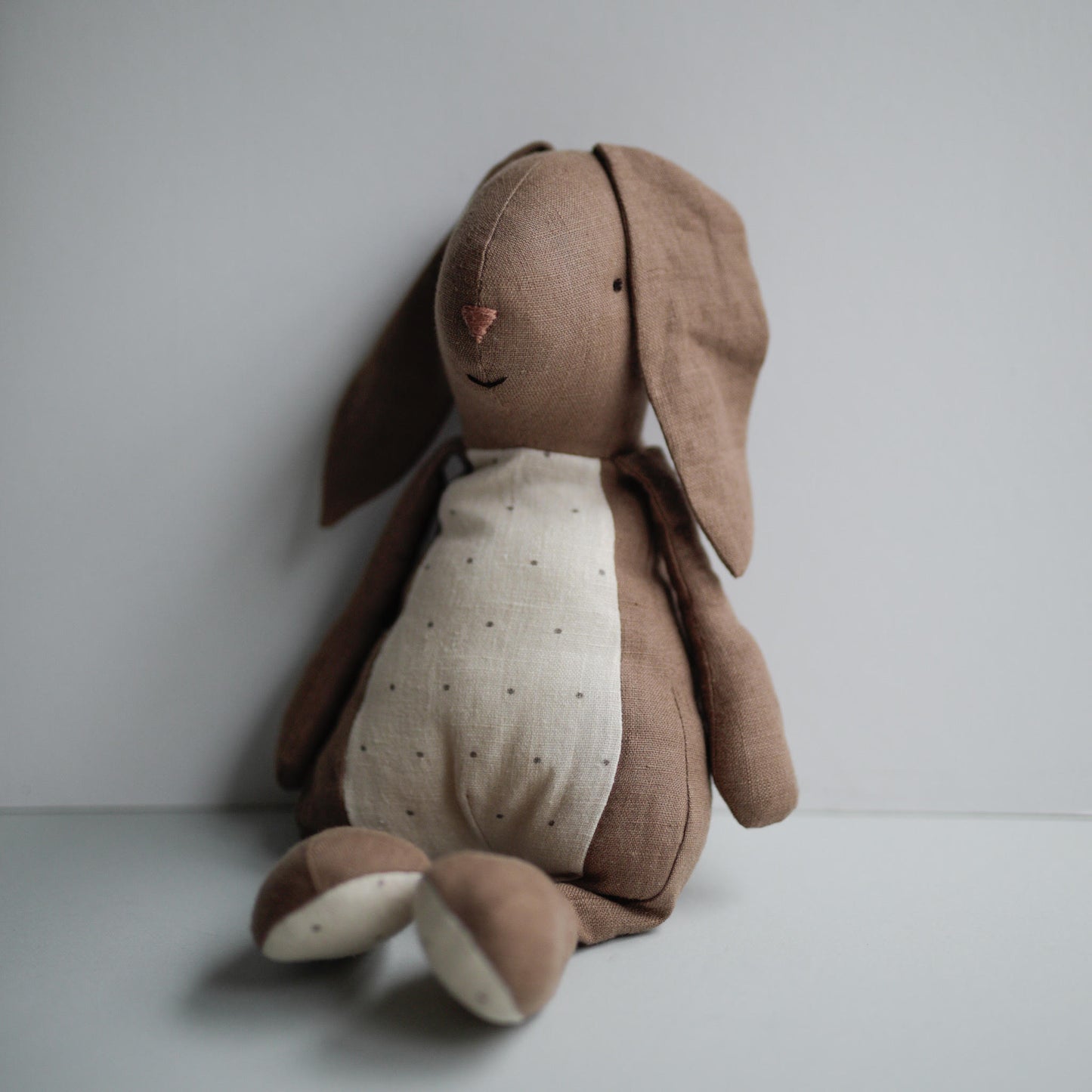 100% natural linen fabric My first Bunny toy